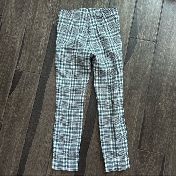 Veronica Beard Honolulu Plaid High Waisted Ankle Cropped Pants Green White Sz 2 - Picture 4 of 8